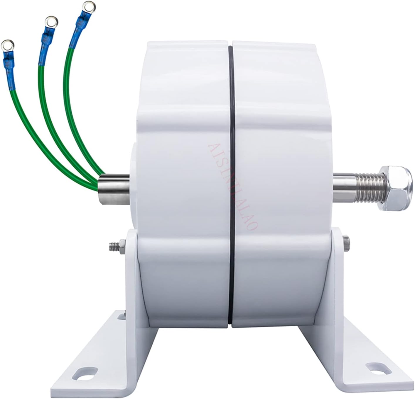 Low Speed AC Permanent Magnet Alternator,3000W 12V 24V 48V 3 Phase Gearless Permanent Magnet AC Alternators for Wind Turbine Home Use (with Base)