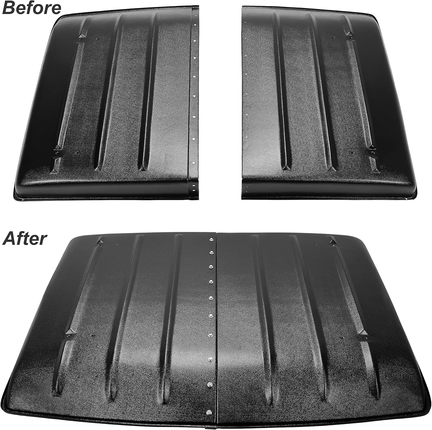HECASA Hard Roof Top Compatible with 2005-2024 Kawasaki Mule 600 610 SX 4X4 Top Roof Replace for KAF600-005B Black UTV Accessories