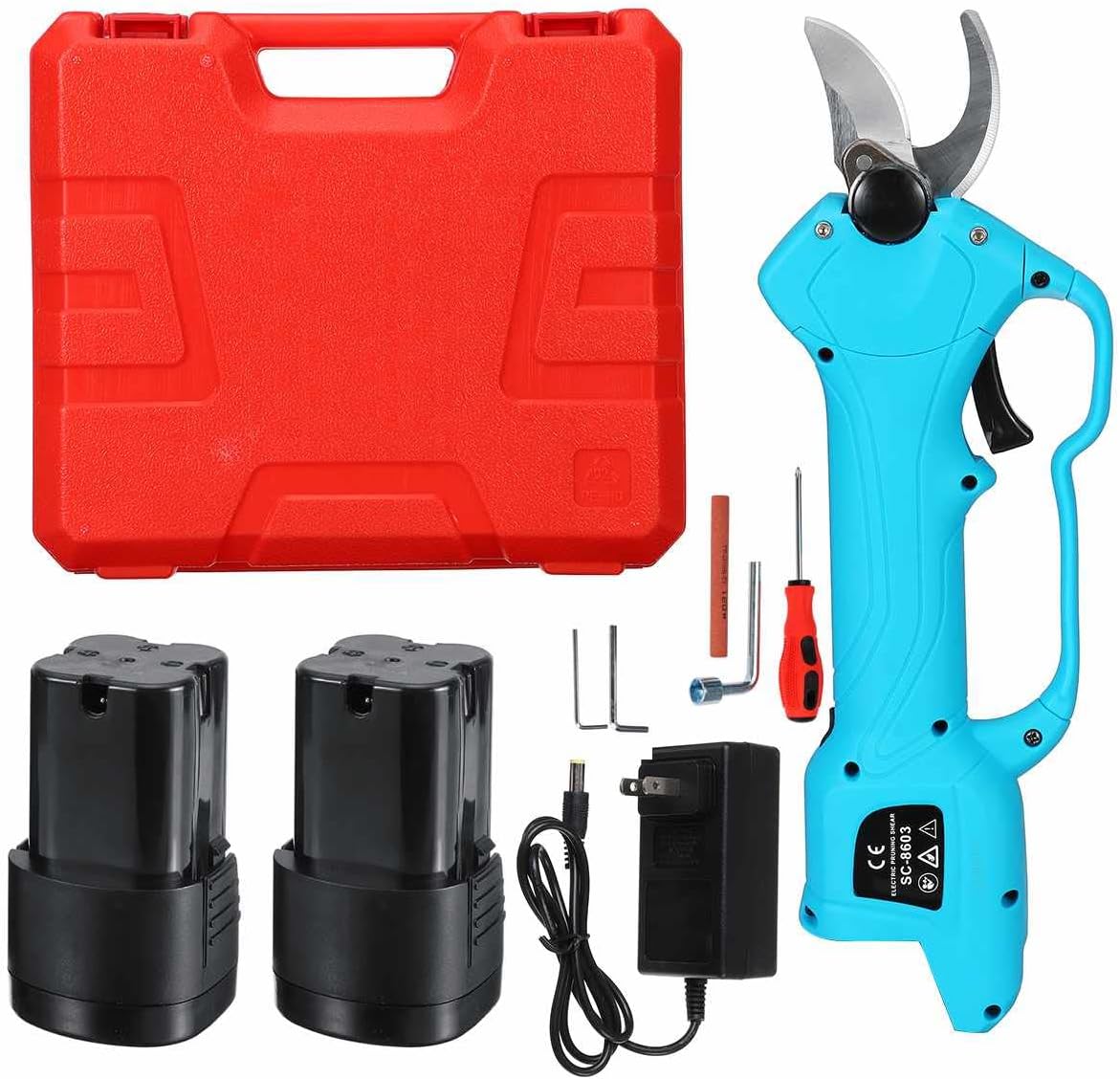 16.8V Cordless Pruner Electric Pruning Shear Lithium-Ion Battery Efficient Fruit Tree Bonsai Pruning Branche Cutter with Battery