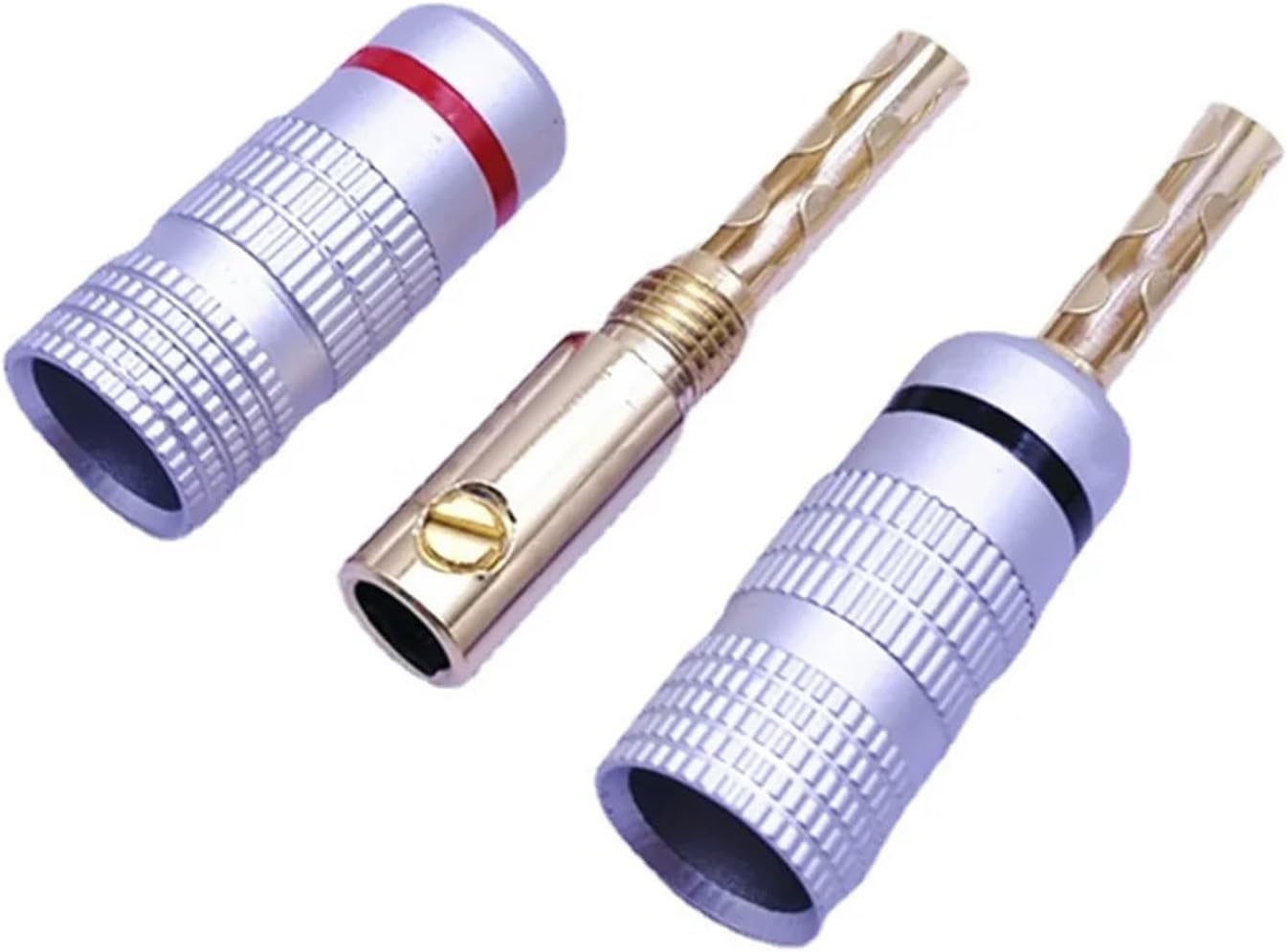 50Pcs/Lot Banana Plugs Connectors Audio Jack Wire Cable Screw Speaker Amplifier Connectors Plugs(50 Pieces)