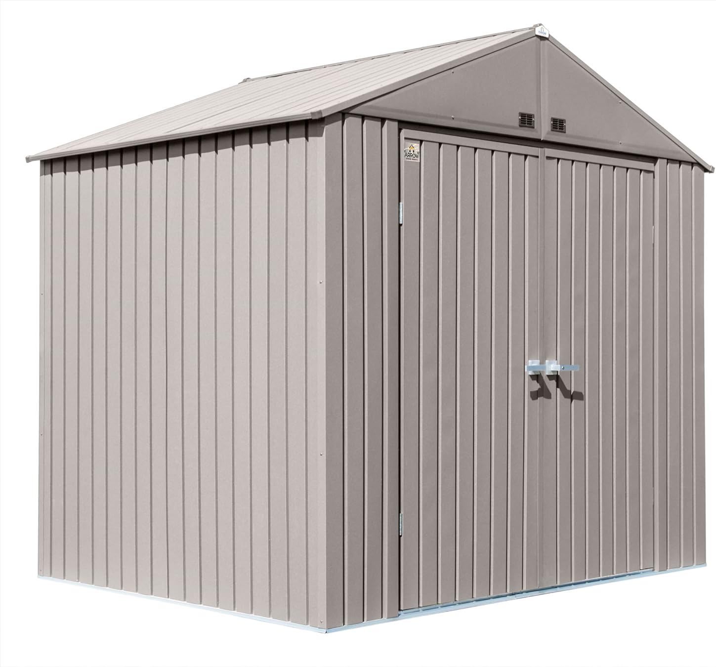 Arrow Shed Elite 8' x 6' Outdoor Lockable Steel Storage Shed Building, Cool Grey