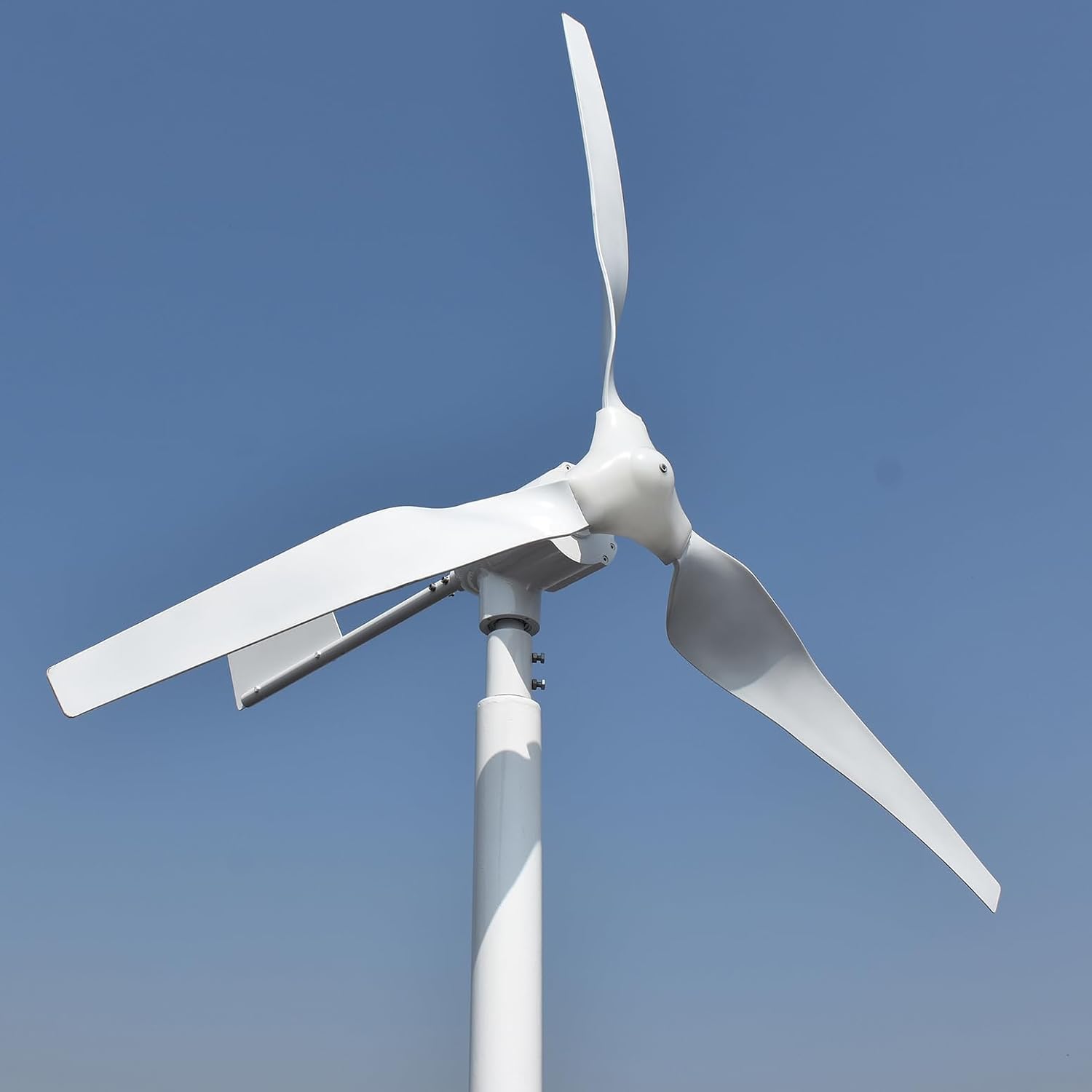 2200W / 3000W Home Wind Turbine Generator Kit 12V / 24V / 48V Permanent Magnet Wind Turbine Generator with Controller, 3 Blades Economy Windmill for Wind Solar Hybrid System,3000w,12V