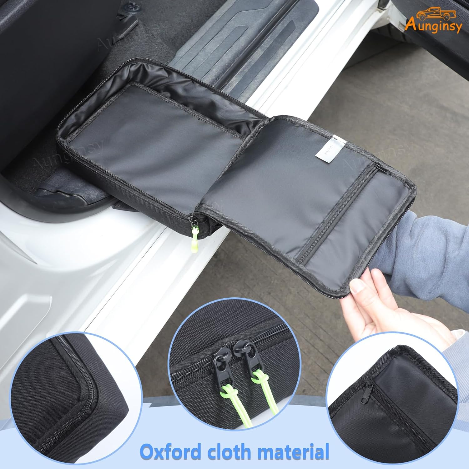 Aunginsy Front Row Under Seat Storage Bag Compatible with Toyota Tundra 2022-2025 Pickup Driver or Passenger Underseat Hidden Organizer Tray Multi-Functional Storage Bag Tool Box Handbag Accessories