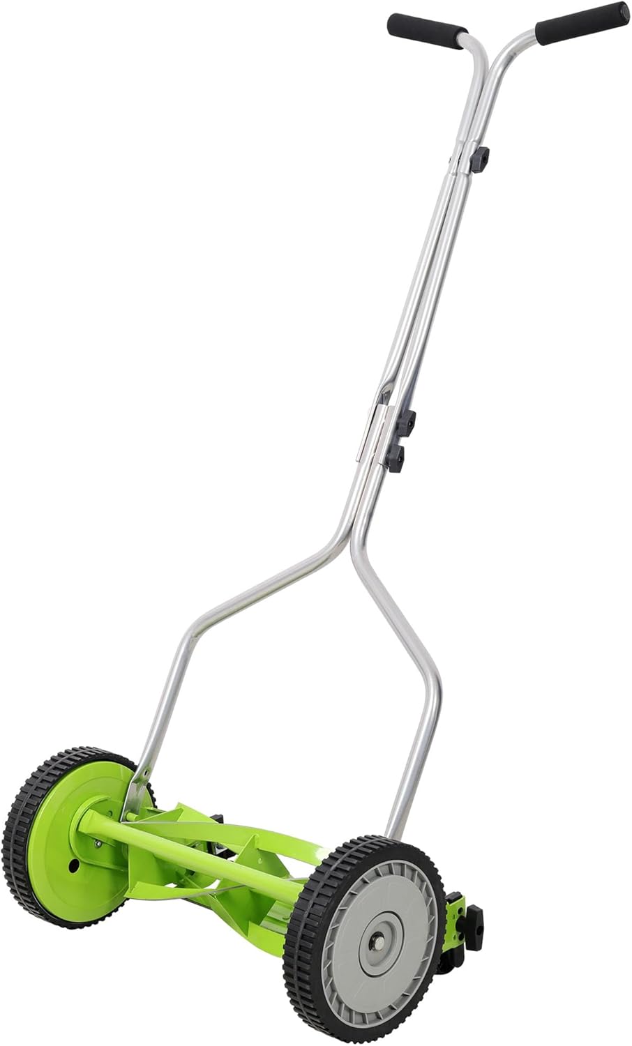 14 Inch Manual Push Mower, 5 Blades Push Reel Lawn Mower with Adjustable Hight, Manual Lawn Mowers with 10