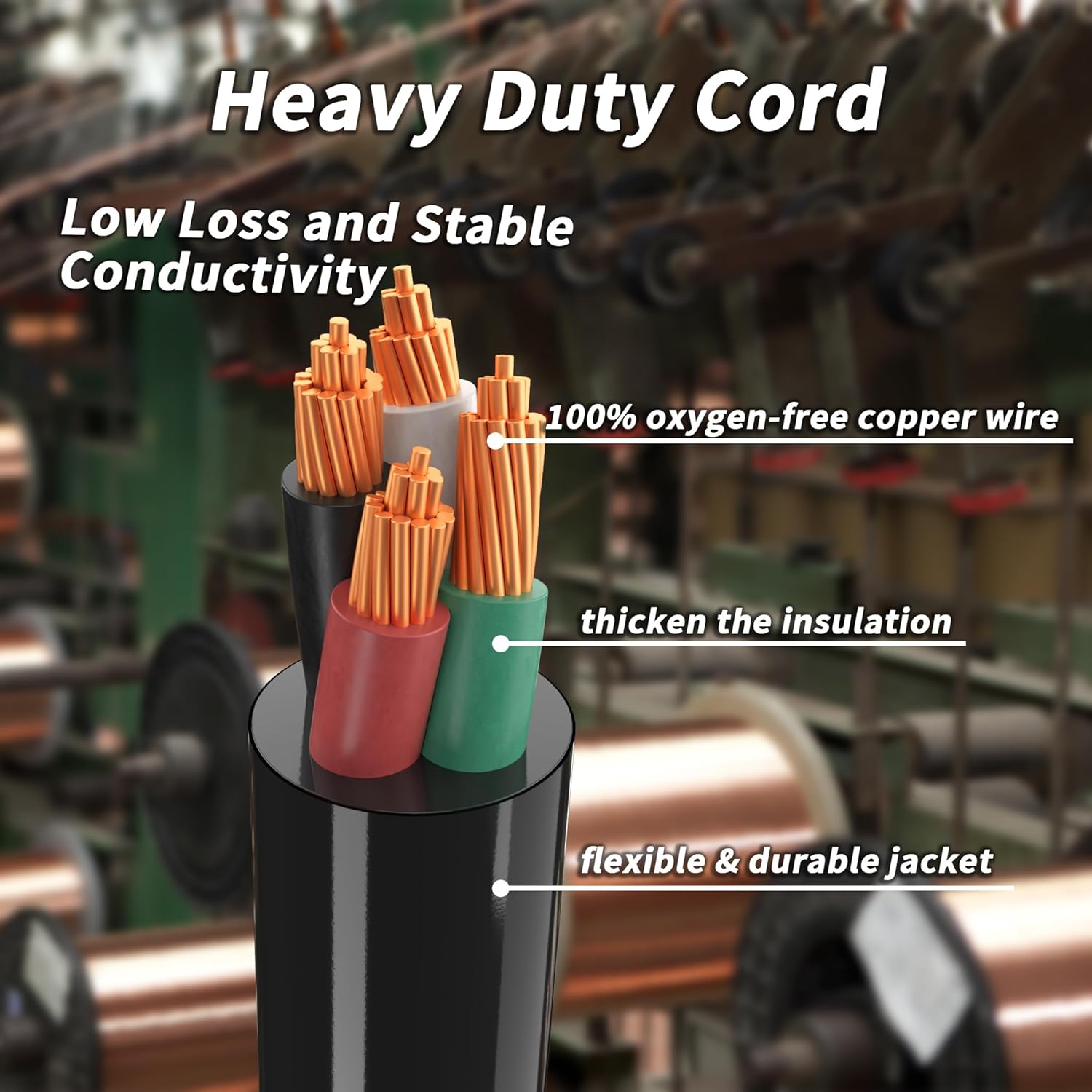 50 Amp Generator Cord, 25FT 50 Amp RV Extension Cord with Twist Lock, Generator Cable 50A 4 Prong Green, NEMA 14-50P/SS2-50R Heavy Duty STW Wire for RV Camper & House