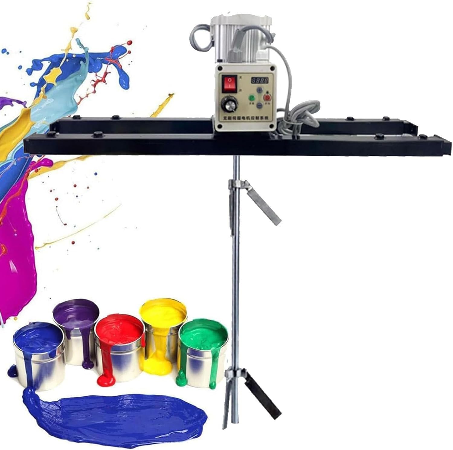 Pneumatic Paint Mixer, IBC Air Agitator,2100W Electric Tank Mixing Machine,Telescopic Range 75-120cm,Folding Propeller,for Ink Dissolver Agitator (Color : A)