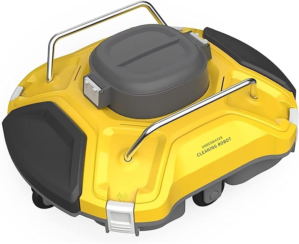 Cordless Automatic Pool Cleaner, Robotic Pool Cleaner, Lasts 110 Mins, for Pool Surface Up to 730Sq Ft, Pool Vacuum for Above Ground Pools Powerful Suction Rechargeable Battery