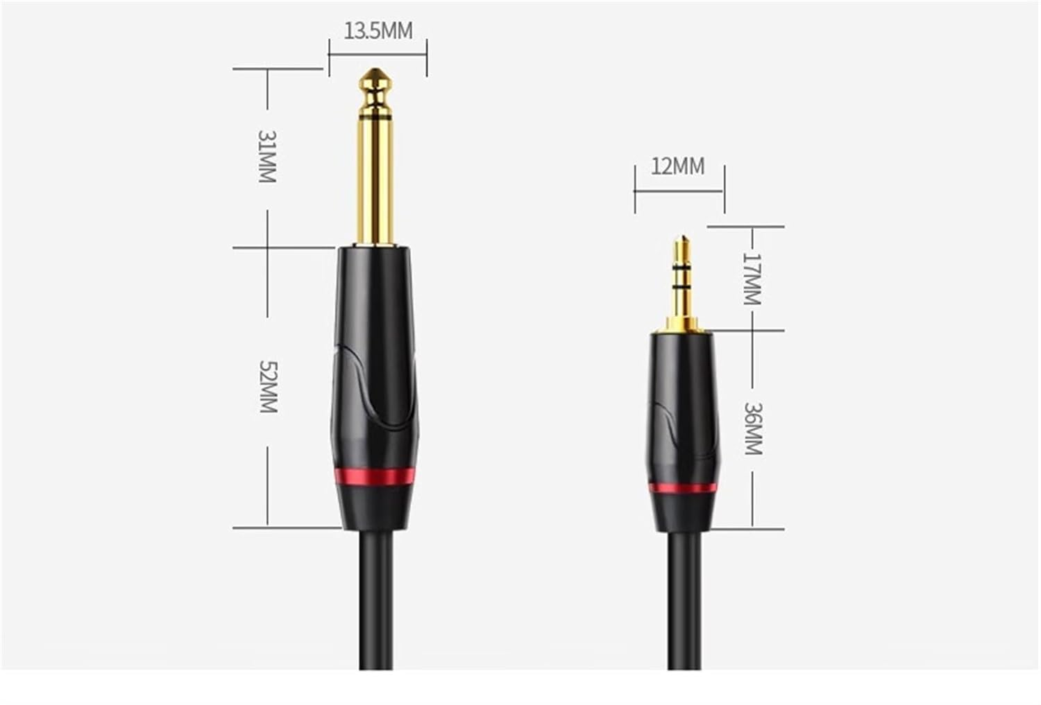 TSTS Guitar Audio Cable Mobile Phone Computer Speaker Connection Cable Large Two-core 6.35mm Amplifier Mixer Guitar Conversion Cable(8m)