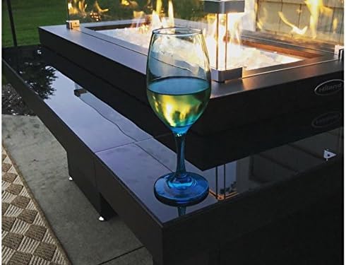 Hiland GSF-RFP 50,000 BTU Two Tier High Output Propane Fire Pit w/Table, Large, Black