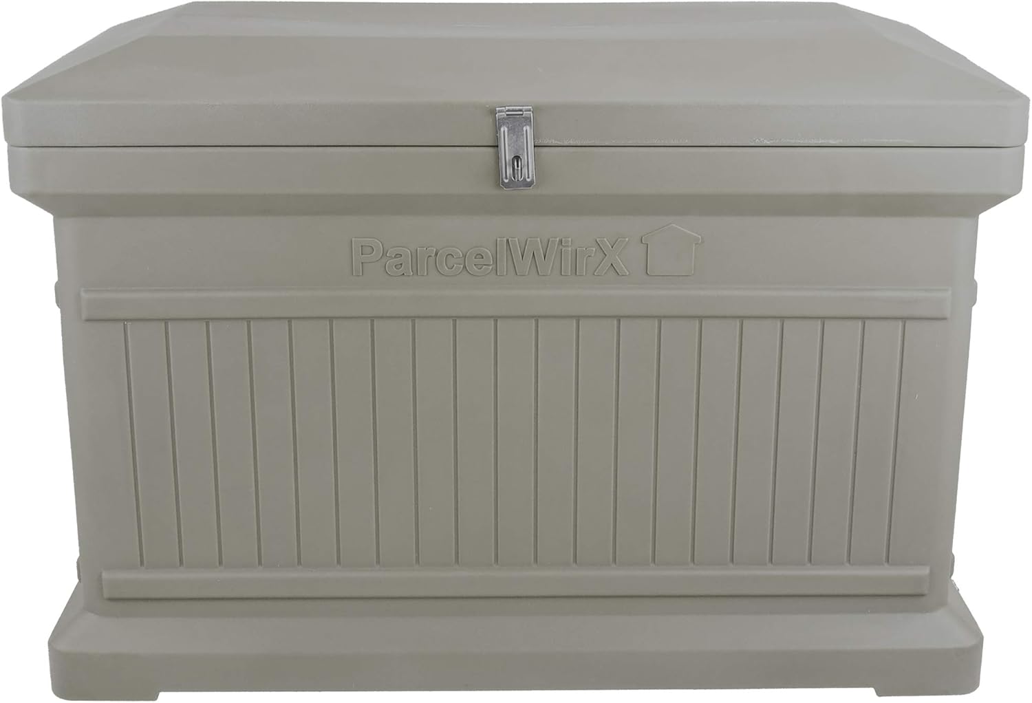 RTS Home Accents Parcelwirx Premium Horizontal Storage Cabinet/Package Delivery Drop Box with Hinged Lid, Prestige Pewter