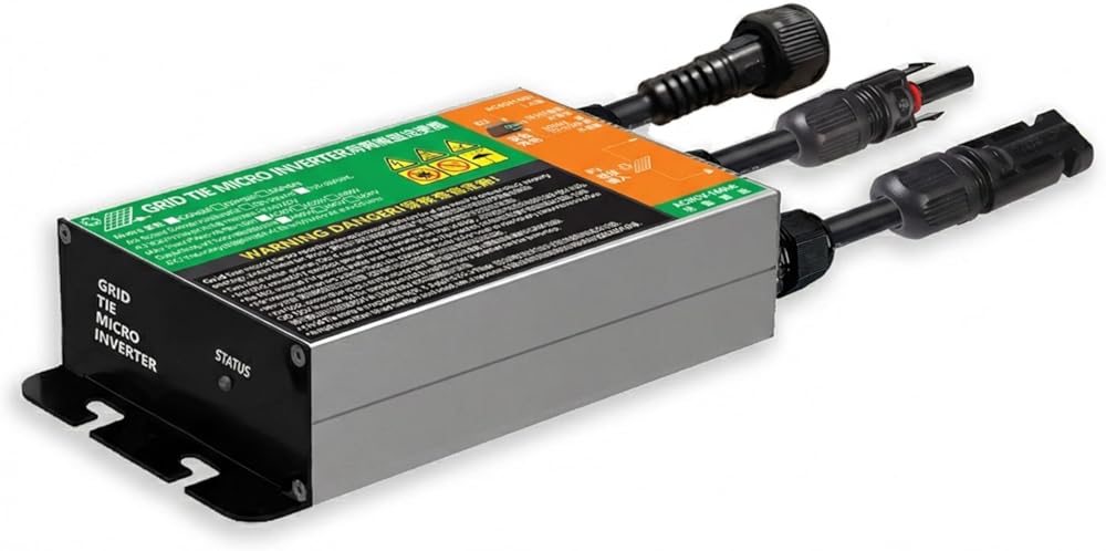 High-Efficiency Grid Tie Solar Inverter with MPPT Technology, 110V Output, for 24V 36V Solar Panel,Versatile 350W/500W/700W, Ideal for Outdoor Active (500, Watts) (700, Watts)