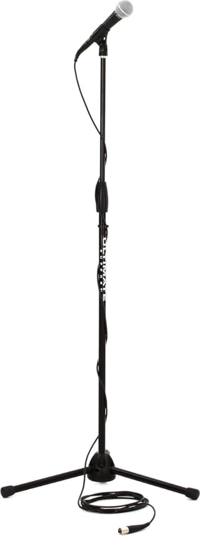 Shure SM58 Pro XLR Dynamic Microphone Stage Performance Kit with 15-Foot XLR-XLR Cable, Stand, A25D Clip and Bag - Professional Studio & Live Performance Cardioid Mic for Vocals (SM58-CN BTS)
