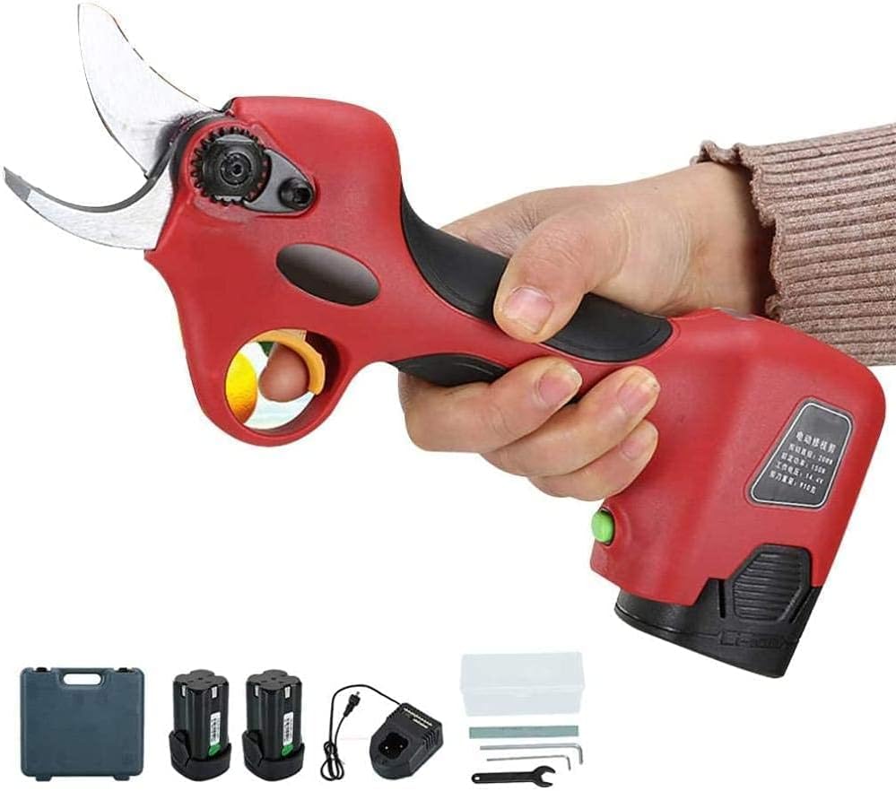 Cordless Electric Pruning Shears, Powered Tree Branch Trimmers, Mini Scissors Cutter Pruner Cut Diameter 25mm