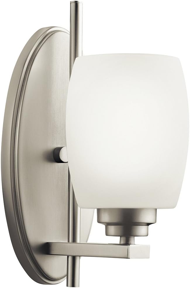 Kichler 5096NI One Light Wall Sconce, 1, Brushed Nickel
