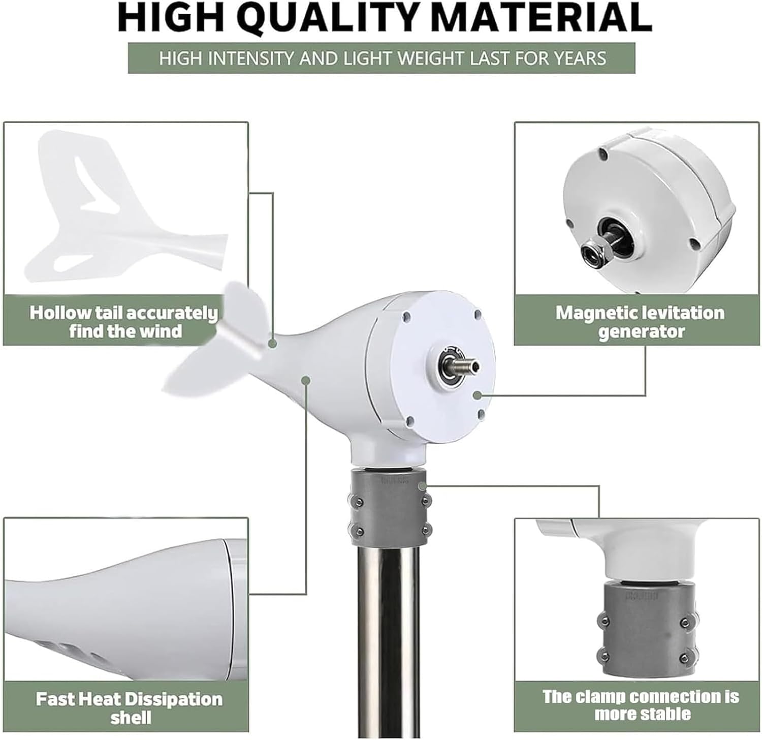 20000W 12V 24V 48V 110V 220V Wind Turbine Generator Kit Power With 8 Blades And Free MPPT Controller Horizontal For Home Use(220V)