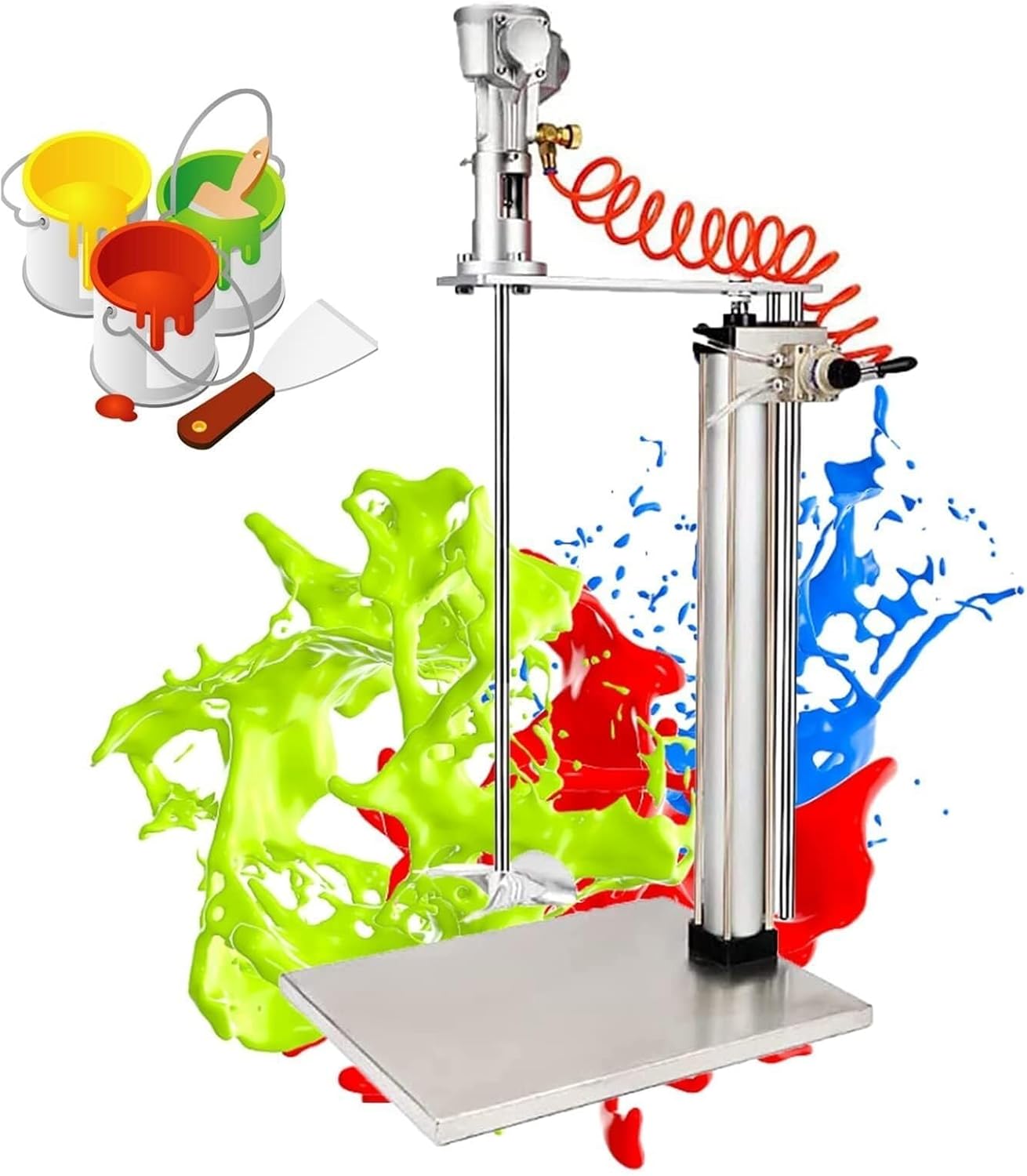 Automatic Mixer Pneumatic Paint Mixer,Pneumatic Paint Mixer Machine,Desktop Vertical Air Agitator,Ink Dissolver Agitator