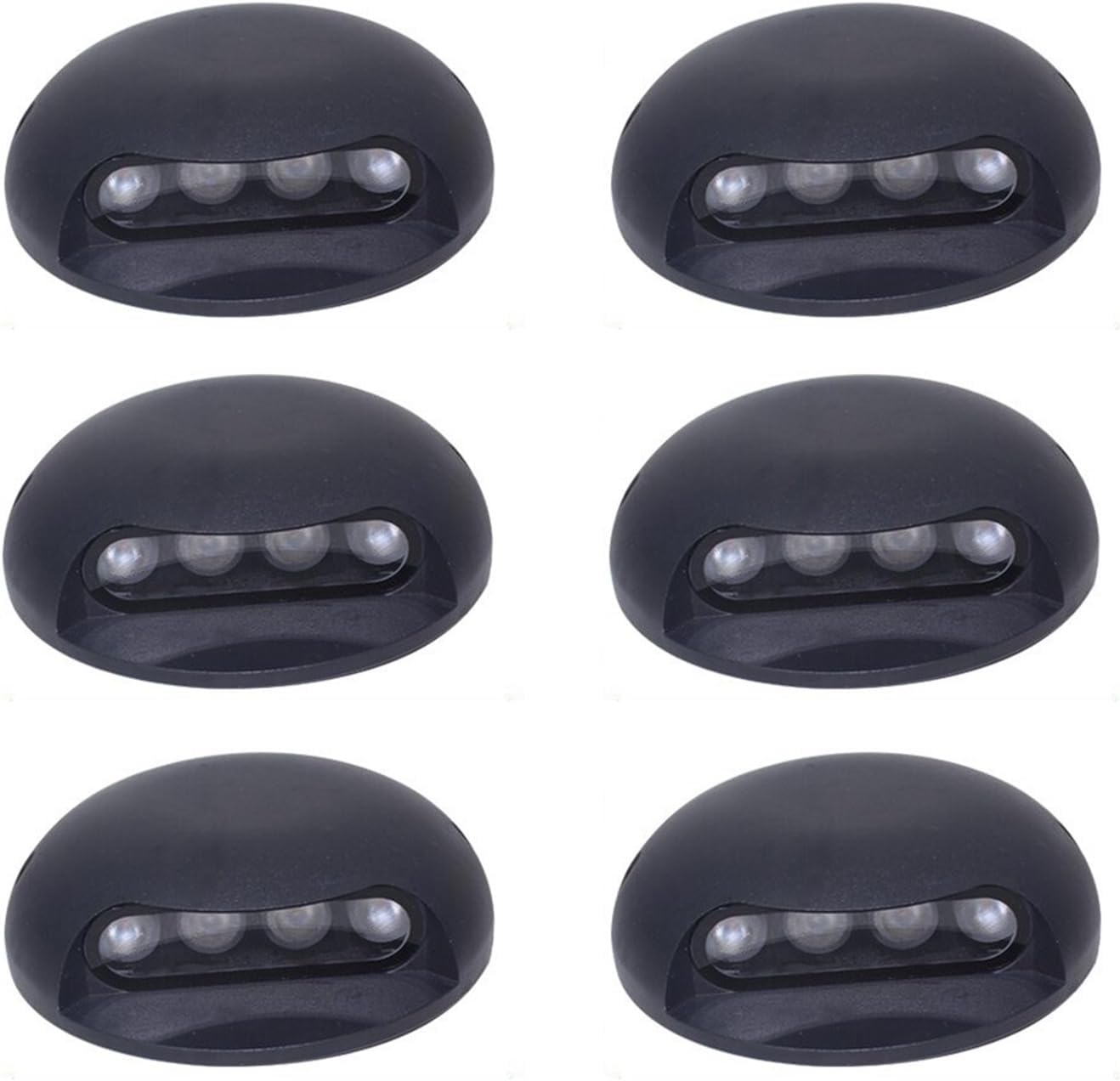 Garden 6 Pack Low Voltage Landscape Lights IP65 Waterproof Outdoor In-Ground Lights for Patio Pathway Deck Fence Well Lights