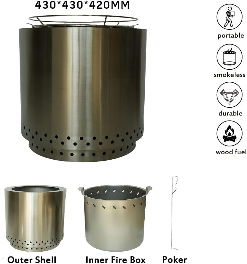 Stainless Steel Fire Pit for Cold Weather