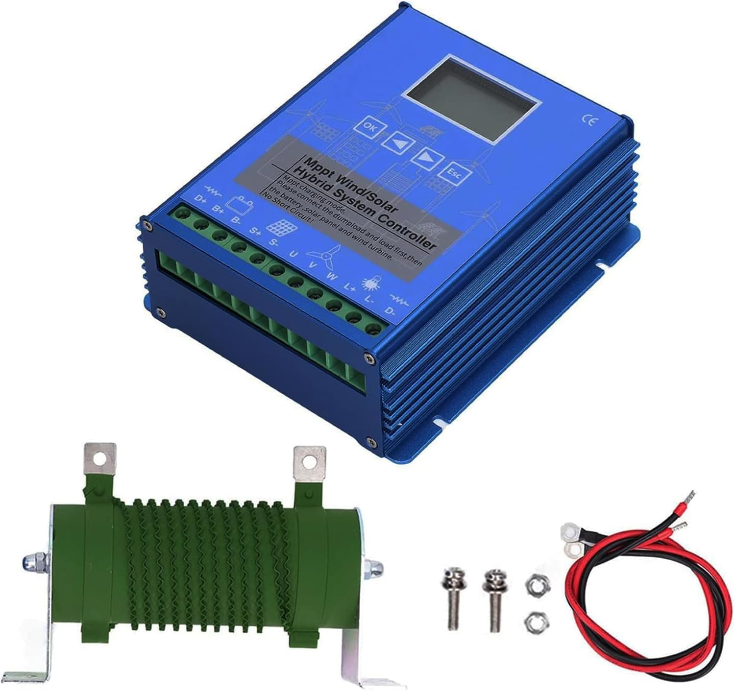 48V,MPPT Wind Turbine Generator Charge Controller,Multifunctional Wind Solar Controller, with LCD Display,for Wind Turbine, Solar Panel (9000W-48V)