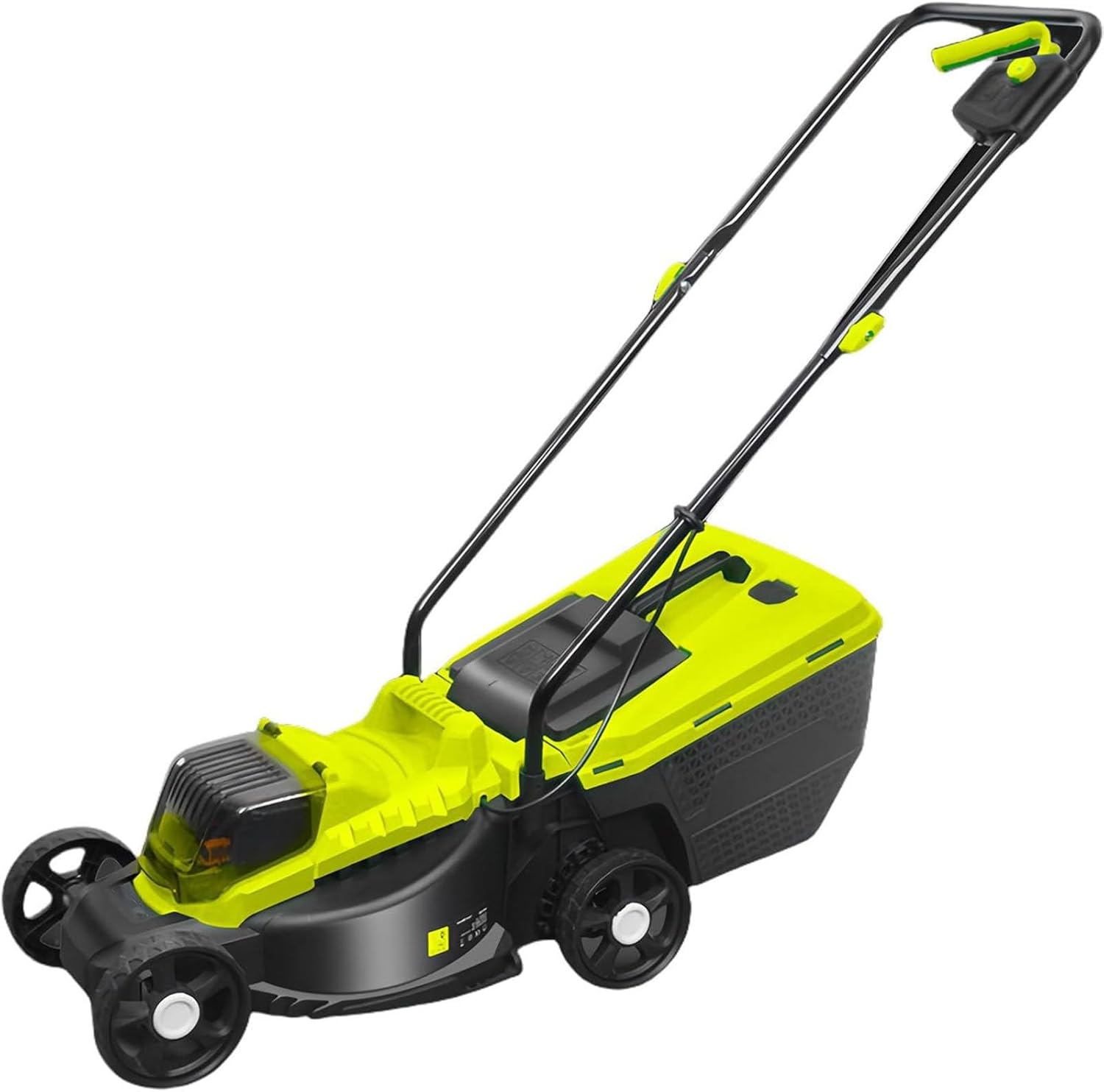 Electric Lawn Mower,with 4.0Ah Battery x 2 and Fast Charger Included - Battery Operated Push Lawn Mowers with Bagger, Brushless Motor,for Garden, Yard and Farm