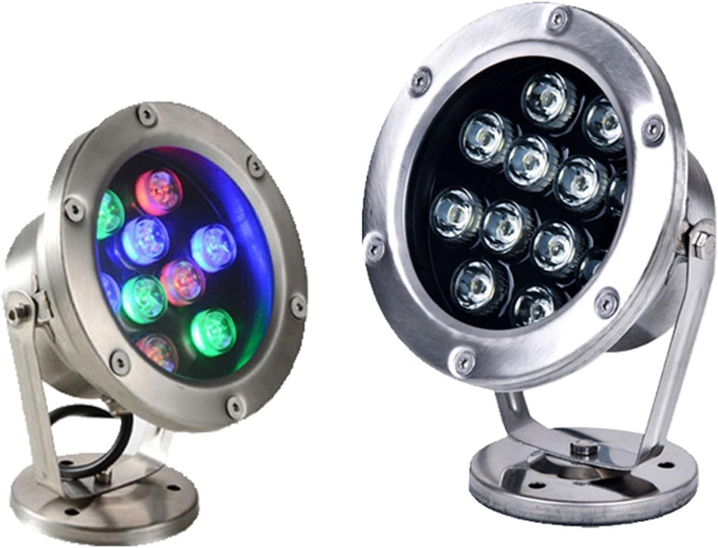 LED Beam Spotlight - Underwater Light - 12V Underwater Pond Spotlight, Low Voltage Fountain Lighting LED Waterproof IP68 Stainless Steel Underwater Light For Pool, Fountain, Pond(Rgb (Red/Green/Blue),