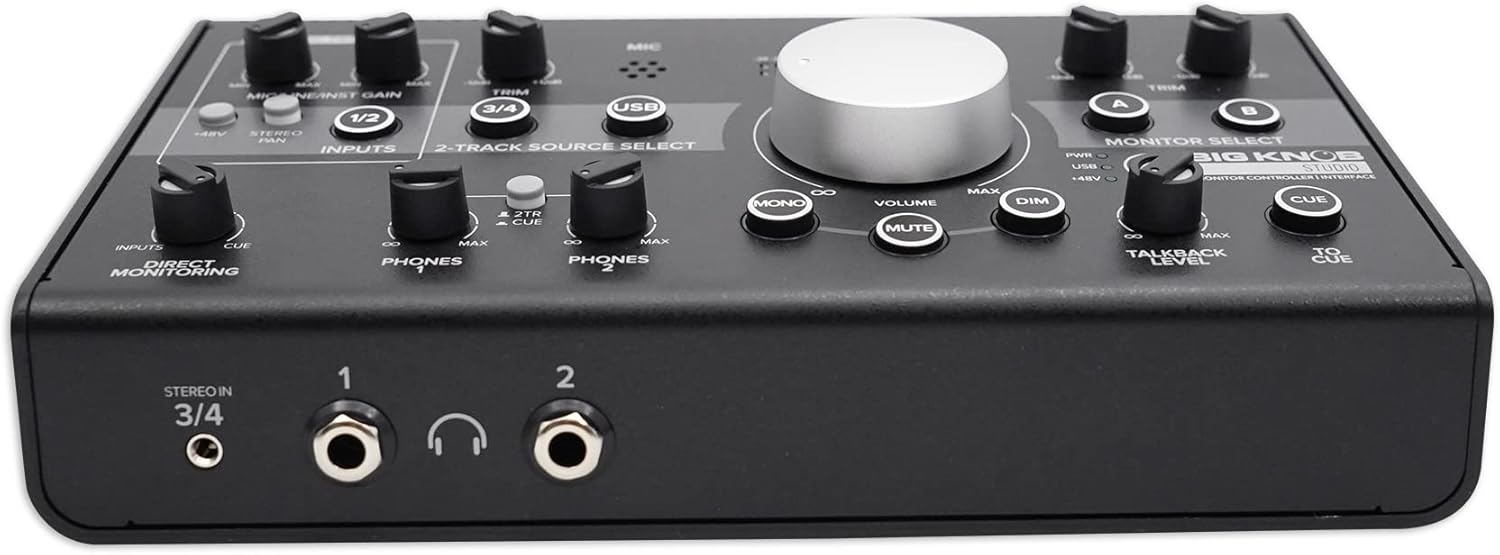 Mackie Big Knob Studio + Plus Monitor Controller Interface +Microphone+Mic Stand