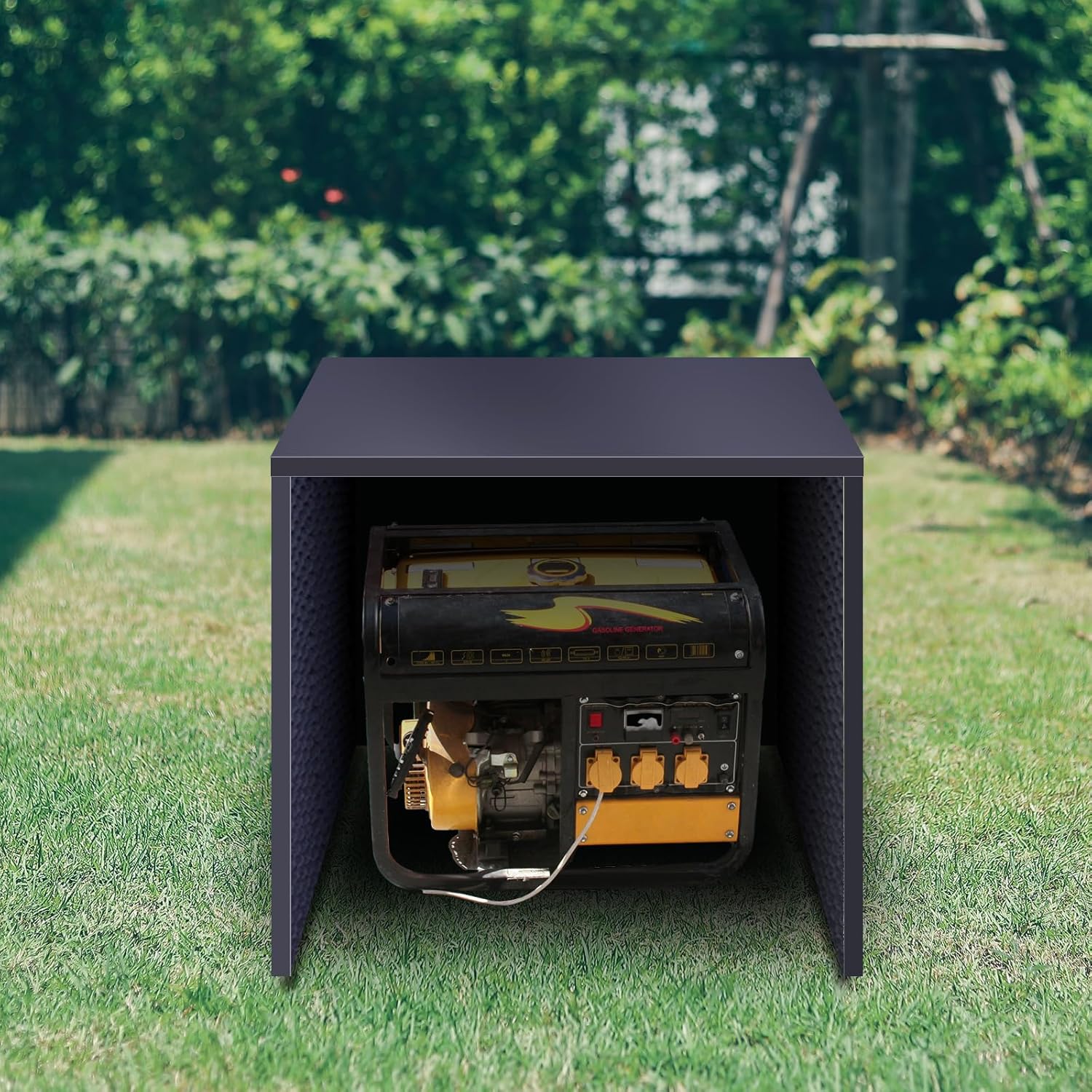 Generator Running Cover with Acoustic Panels for Most 3500w-12000w Generators Noise Reduction Quiet Box Heavy Duty Generator Shelter All Weather Outdoor Enclosure, 36 x 33 x 32 Inch