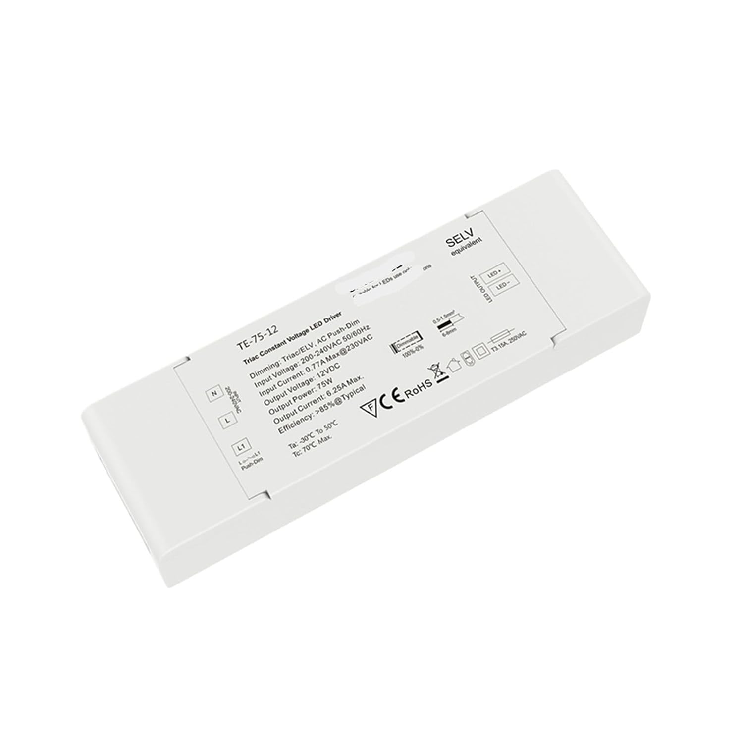Constant Voltage thyristor dimmer LED Driver AC 220V 230V to DC 12V 24V 12W 40W 75W PWM(12V 75W)