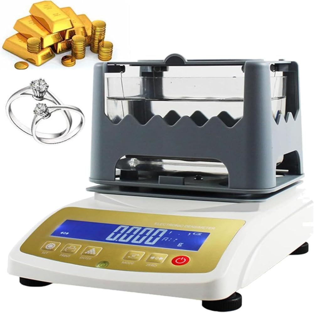 Electronic Gold Purity Tester Machine, Digital Precious Metal Authenticity Tester, Gold Purity Testing Machine, Purity Density Meter for Laboratory (120K)