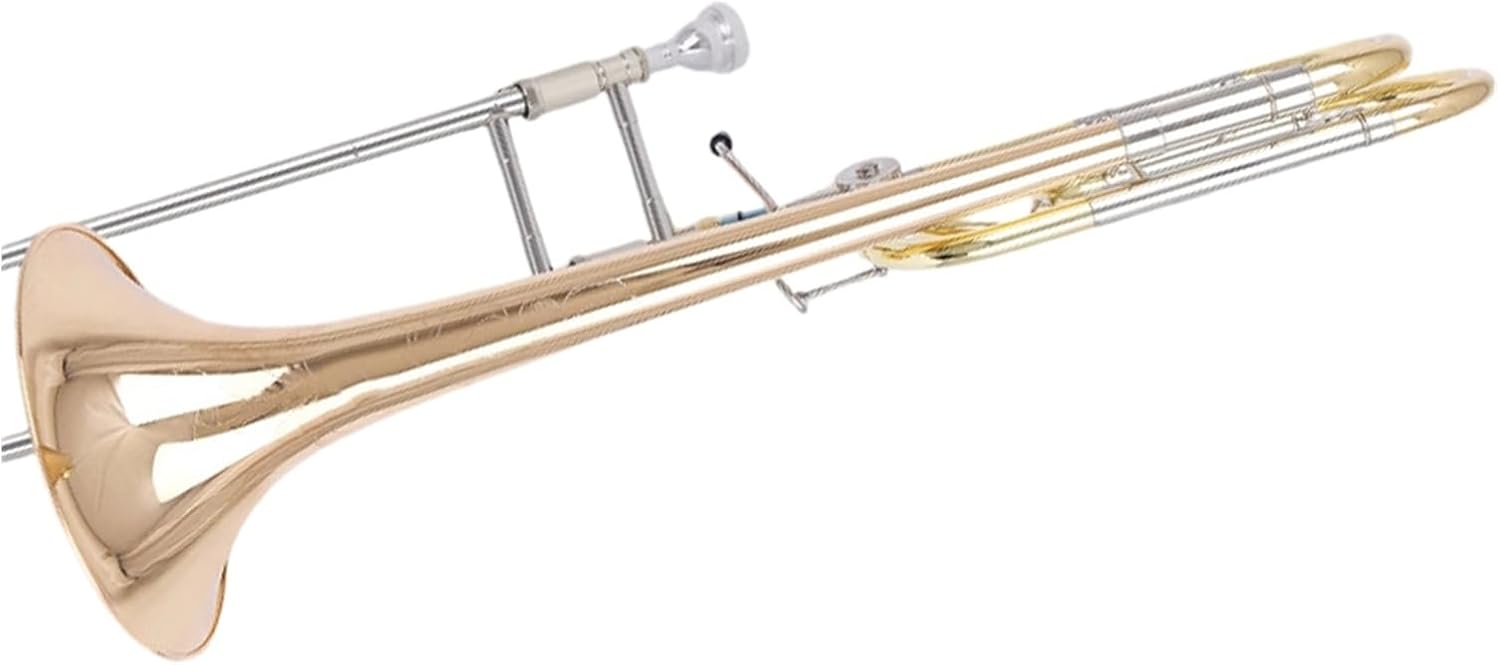 Adult Trombone Instrument Trombone Gold Copper Beginner Brass Instrument With Pitch Change Playing Practice(5)