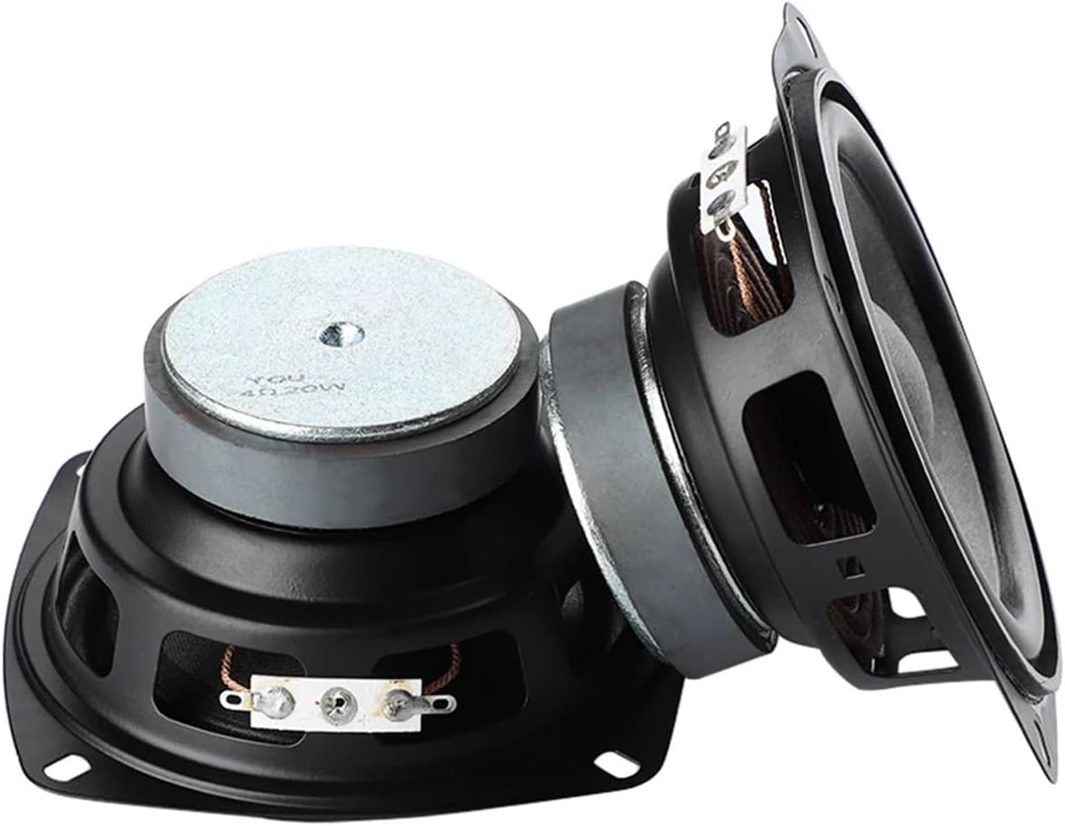 2Pcs 4 Inch Audio Speakers 4 Ohm 20W Full Range Loudspeaker Home Theater Tweeter Midrange Woofer Sound Amplifier Speaker