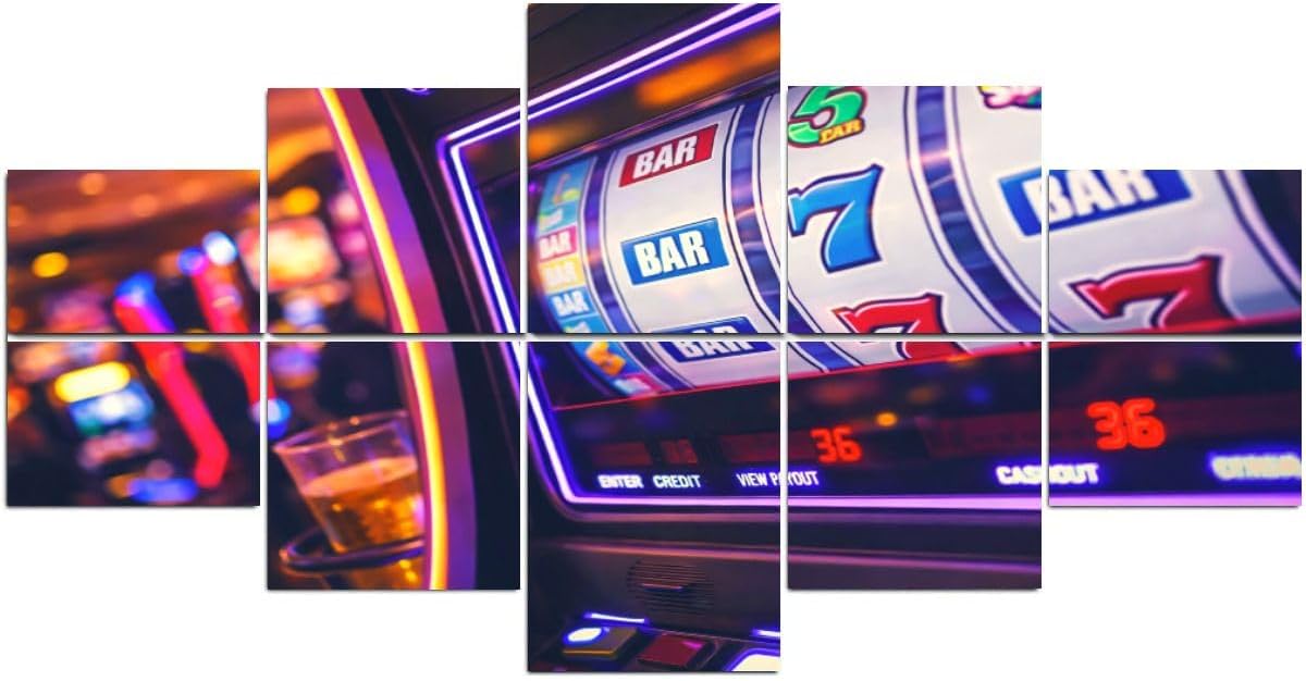 Art Acoustic Panels Slot Machine Rolling Drums Acoustical Soundproof Wall Panel with Self-Adhesive Decorative Sound Absorbing Panel Acoustic Treatment