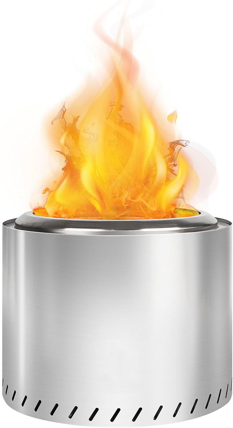 Smokeless Firepit 19.4 Inches Outside, Large Smokeless Fire Pit Cooking Durable Stainless Steel for Wood Burning, Smokeless Fire Pit for Patio Garden,Camping,Backyard