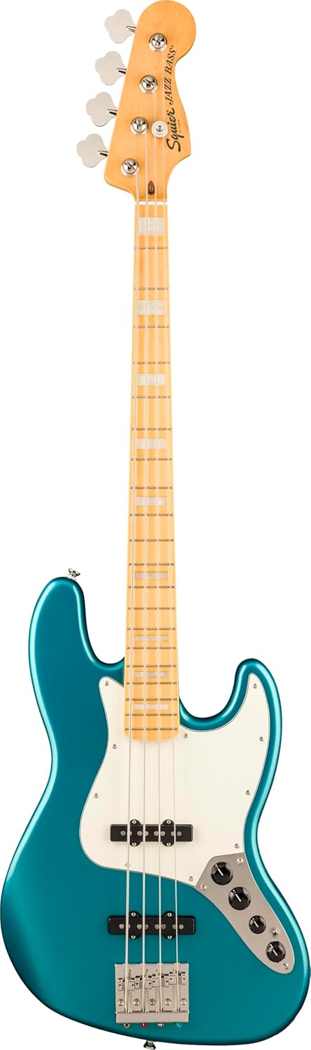 Classic Vibe Active '70s Jazz Bass, Maple Fingerboard, Parchment Pickguard, Ocean Turquoise