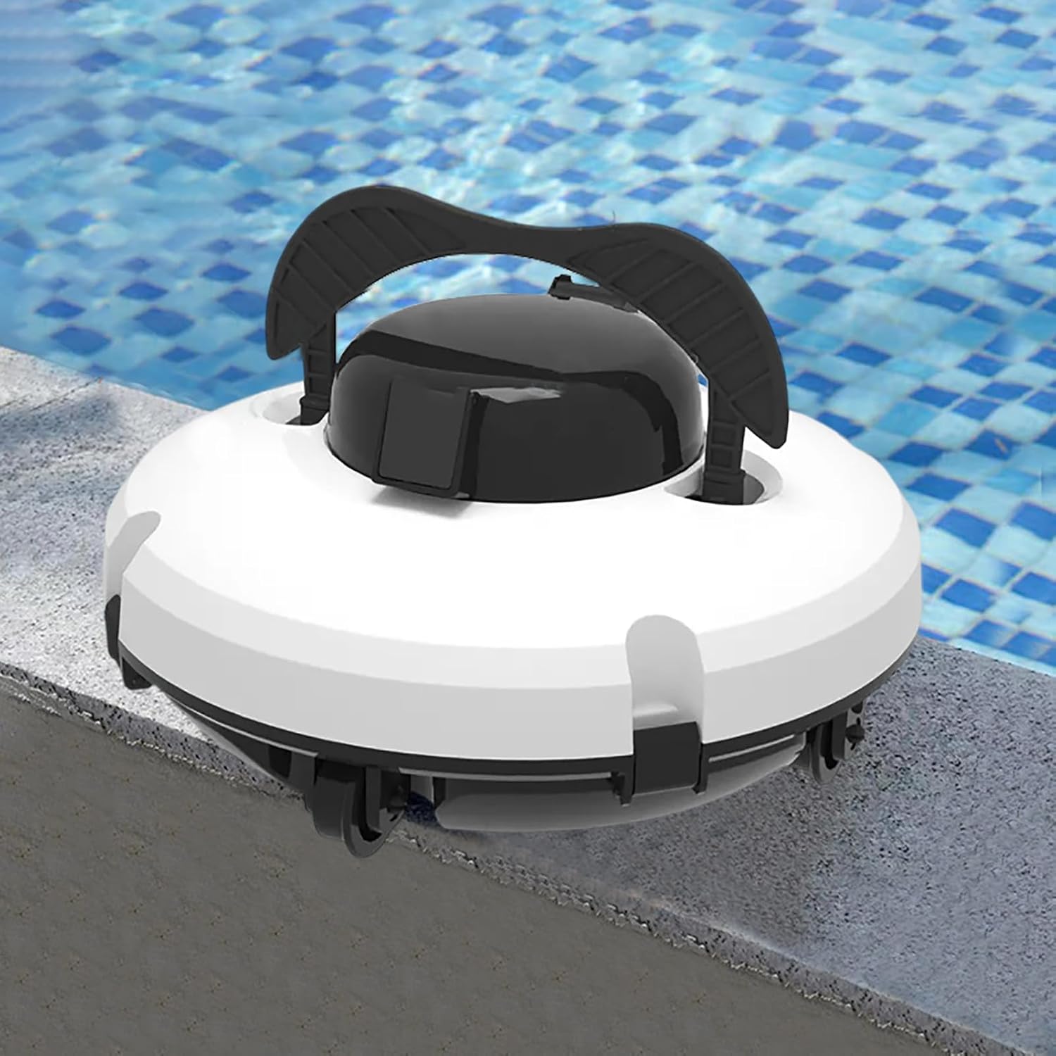 Upgraded Cordless Robotic Pool Cleaner, Pool Vacuum for Inground Pools, Last Up to 120 Mins Battery Life, Powerful Suction for for Swimming Pools Up to 1000 Sq.ft,110V