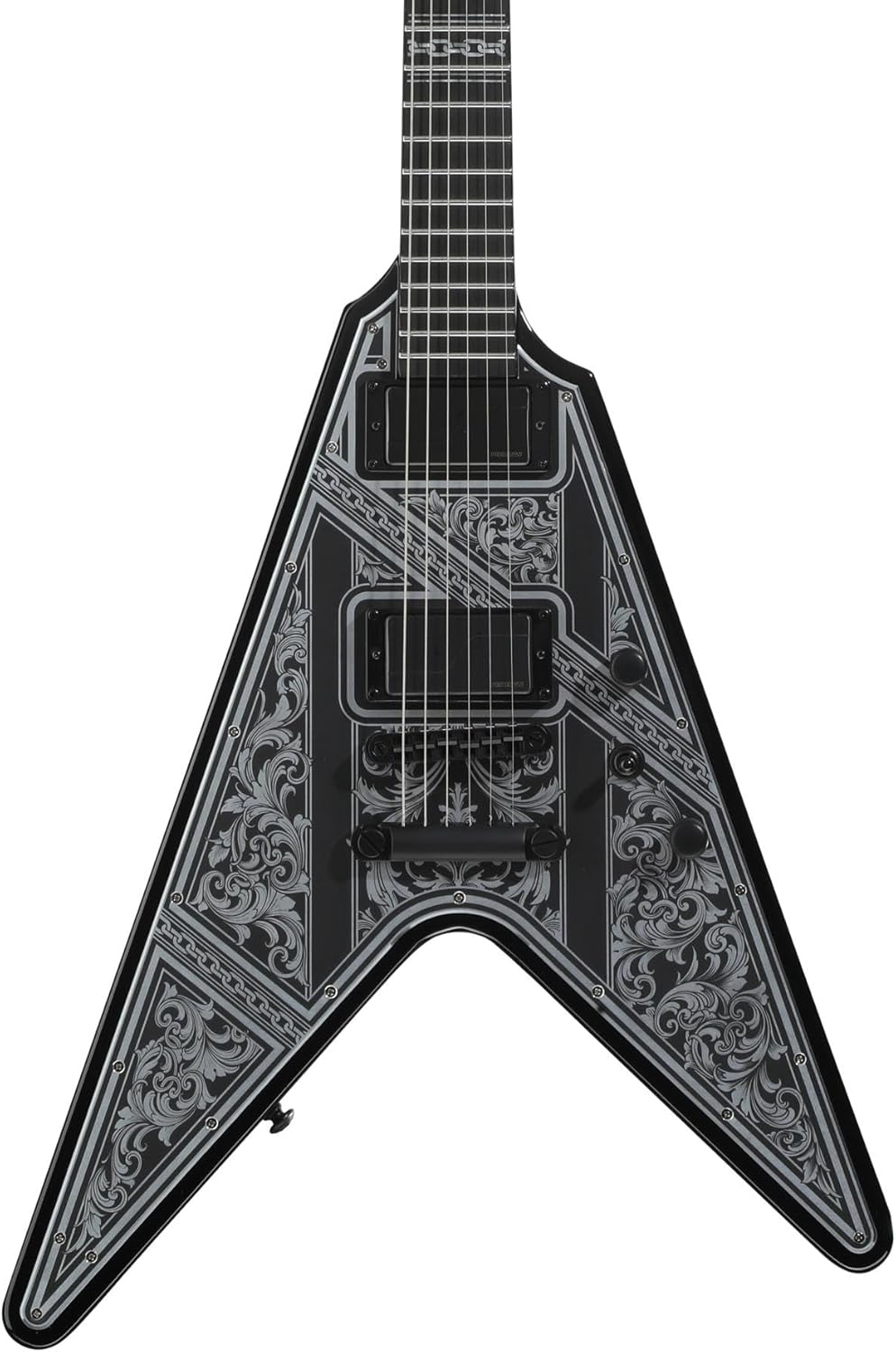 Schecter V-1 Przym Palladium Electric Guitar - Gloss Black, Przym