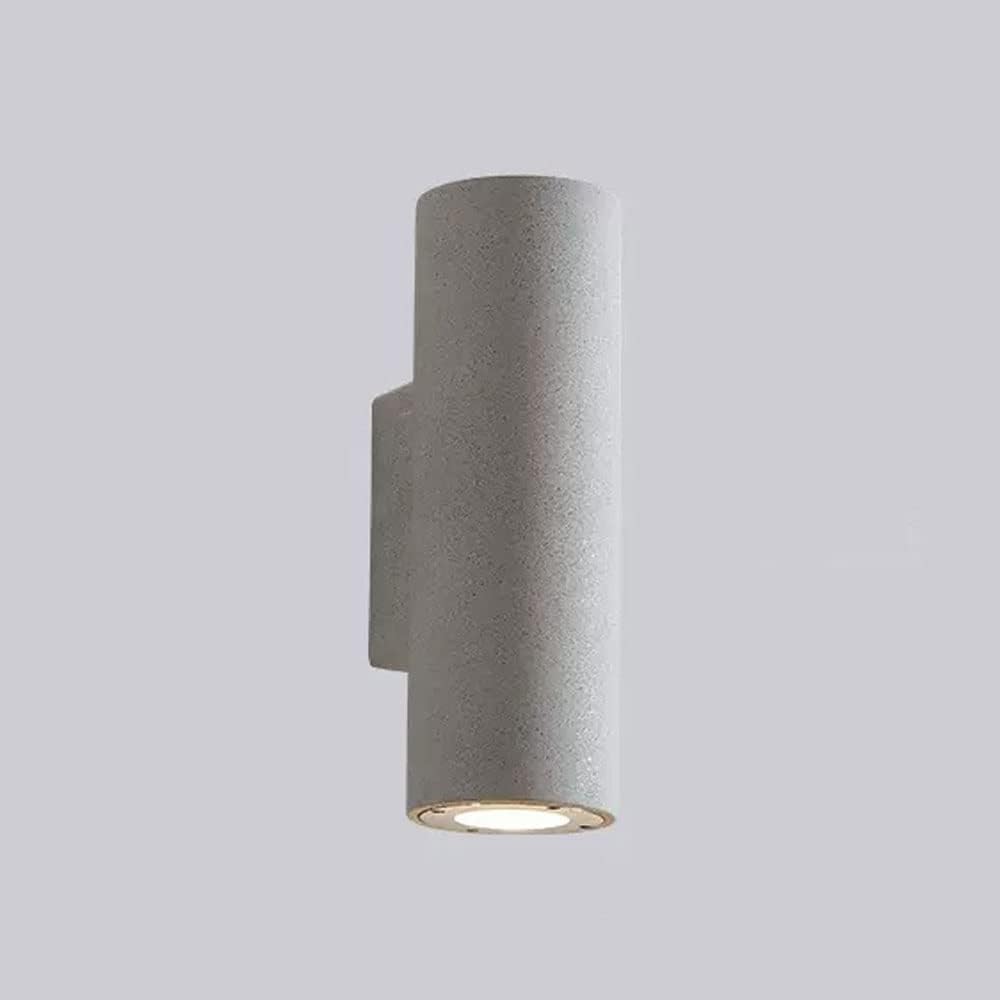 Cylindrical Shape Outdoor Wall Lamp Waterproof Villa Courtyard Wall Lighting Outdoor Aisle Lamp Black/White Double Head Spotlight Exterior Wall Hotel Cement Wall Sconces