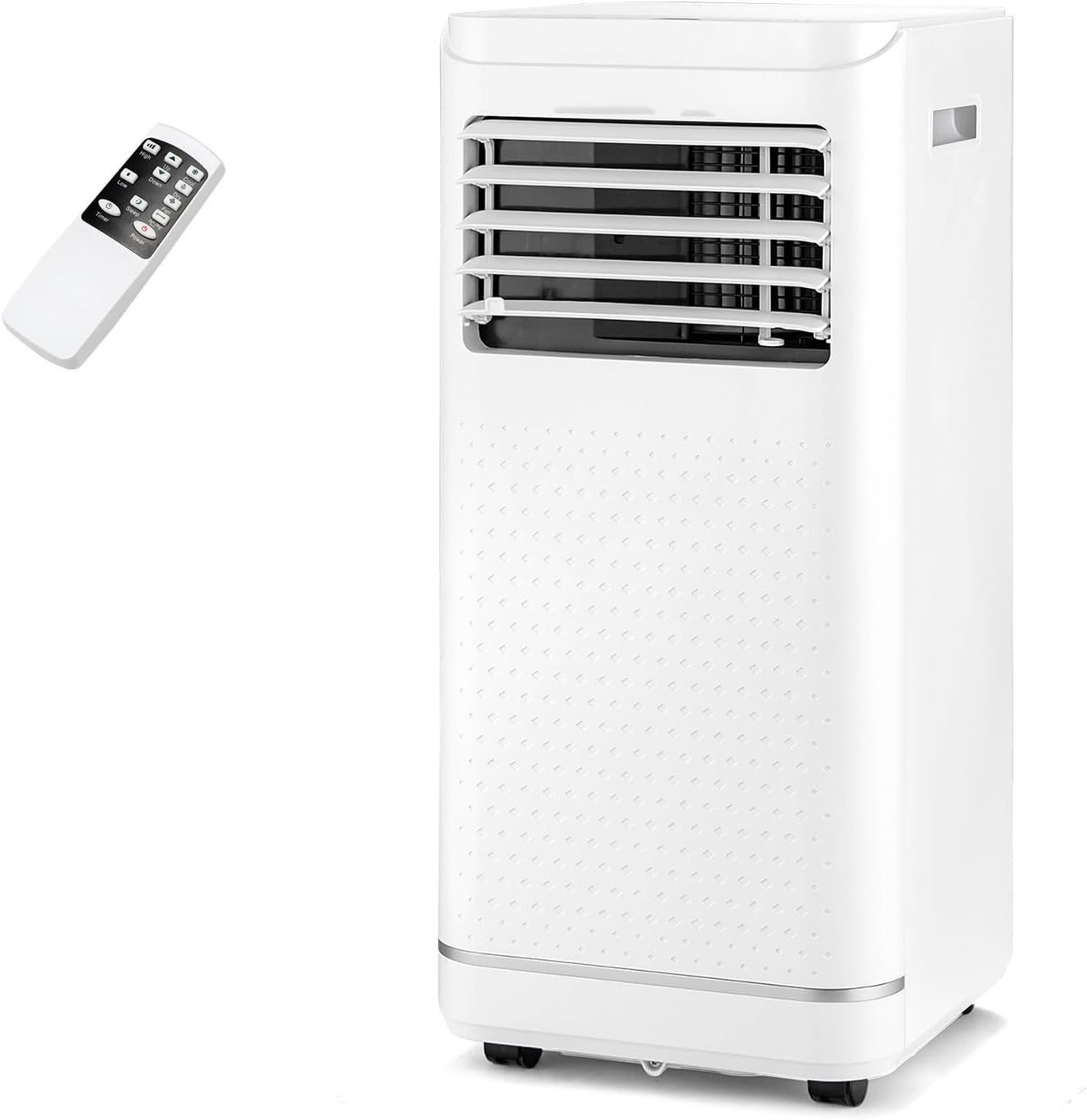 LDAILY Portable Air Conditioner, 3-in-1 Multifunctional Cooling Unit w/Dehumidifier & Fan Mode, Compact Design with Wheels, Child Lock & Timer for Bedroom Office Kitchen, White (10000 BTU)
