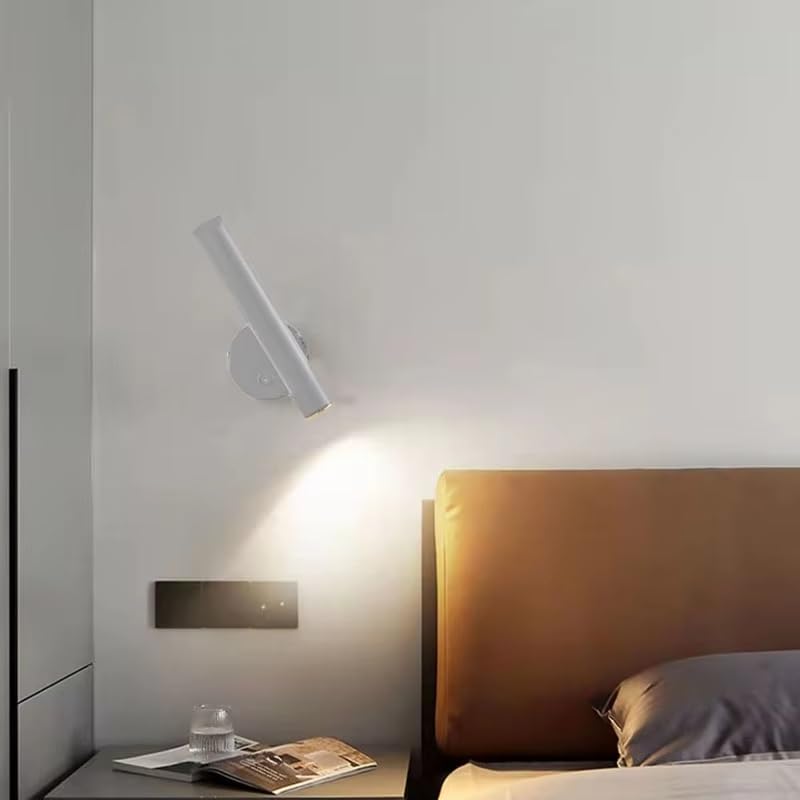 Modern LED Wall Lamp Rotatable Gold White Metal Warm Bedroom Reading Living Room Lighting Fixtures ，Porch