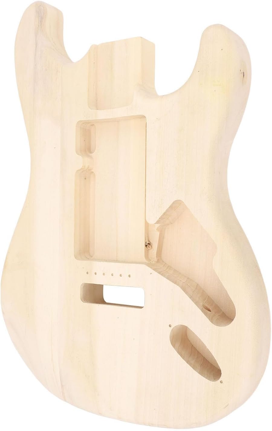 LiebeWH Electric Guitar Body Maple Wood Bass Guitar Body Unfinished Replacement DIY Accessory for Maker