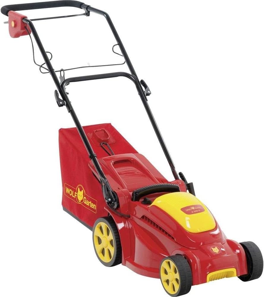WOLF-Garten A340E 34 cm 1400 W Electric Push Lawn Mower - Red/Yellow