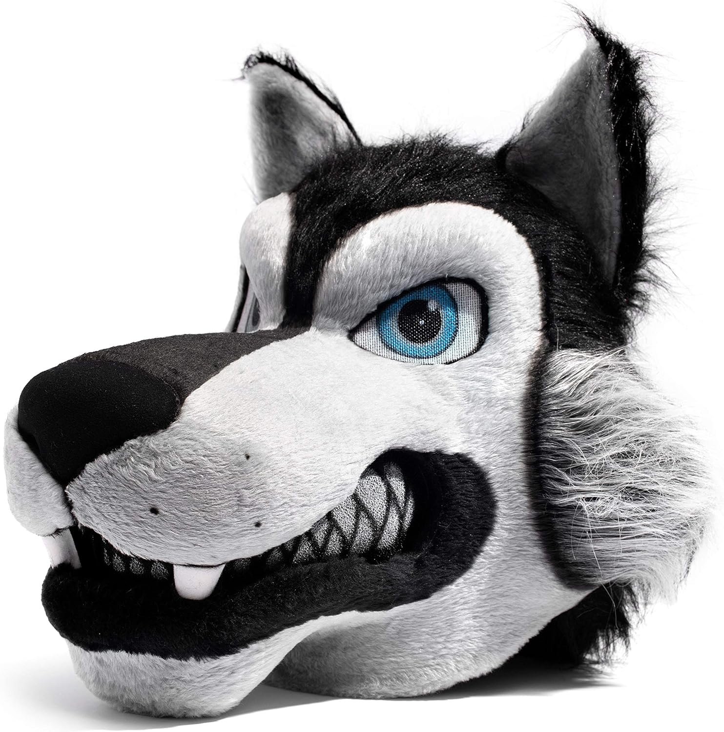 TCDesignerProducts Black Wolf Mascot Costume, School Spirit, Up to 6 Feet 4 Inches, School Spirit Sports Fan Gear, Football Cheerleader Accessories, Homecoming