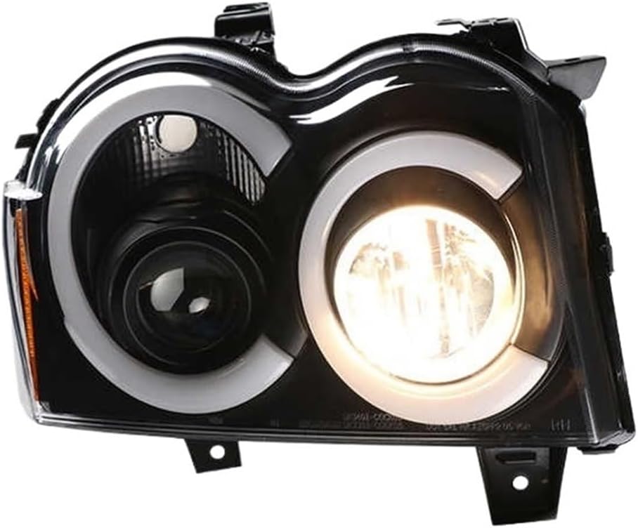 Powerful Headlights For Cars Compatible For Jeep Grand Cherokee 2005-2008 Front Lamp Upgrade Projector Lens DRL LED Turn Signal Car Accessories(High and low beam)
