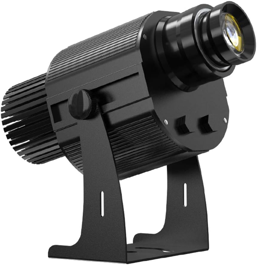 Gradual Change Gobo Projector 50W LED Logo Gobo Projector for Company Restaurant Store Wedding Advertising Indoor Use,Black,outdoor