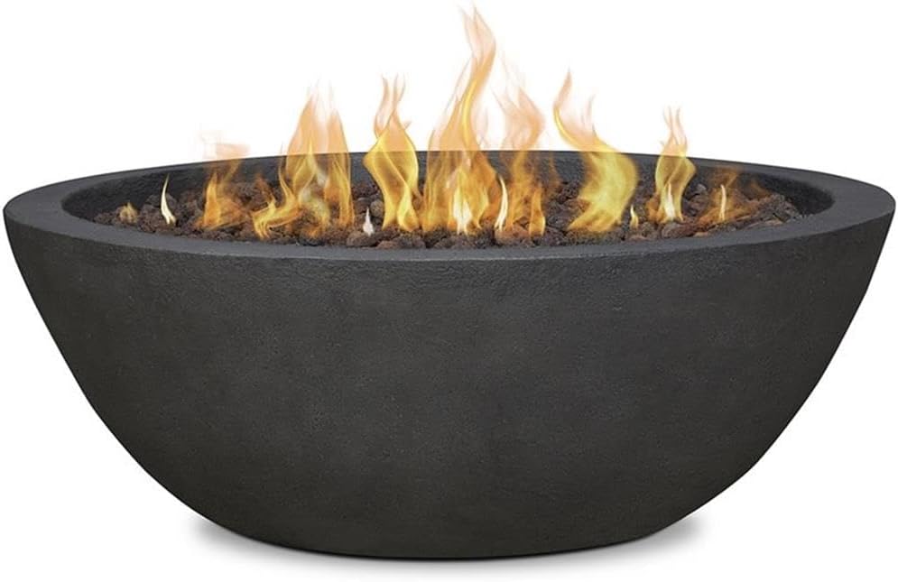 Bowery Hill Traditional Propane Fire Pit Bowl in Slate Gray