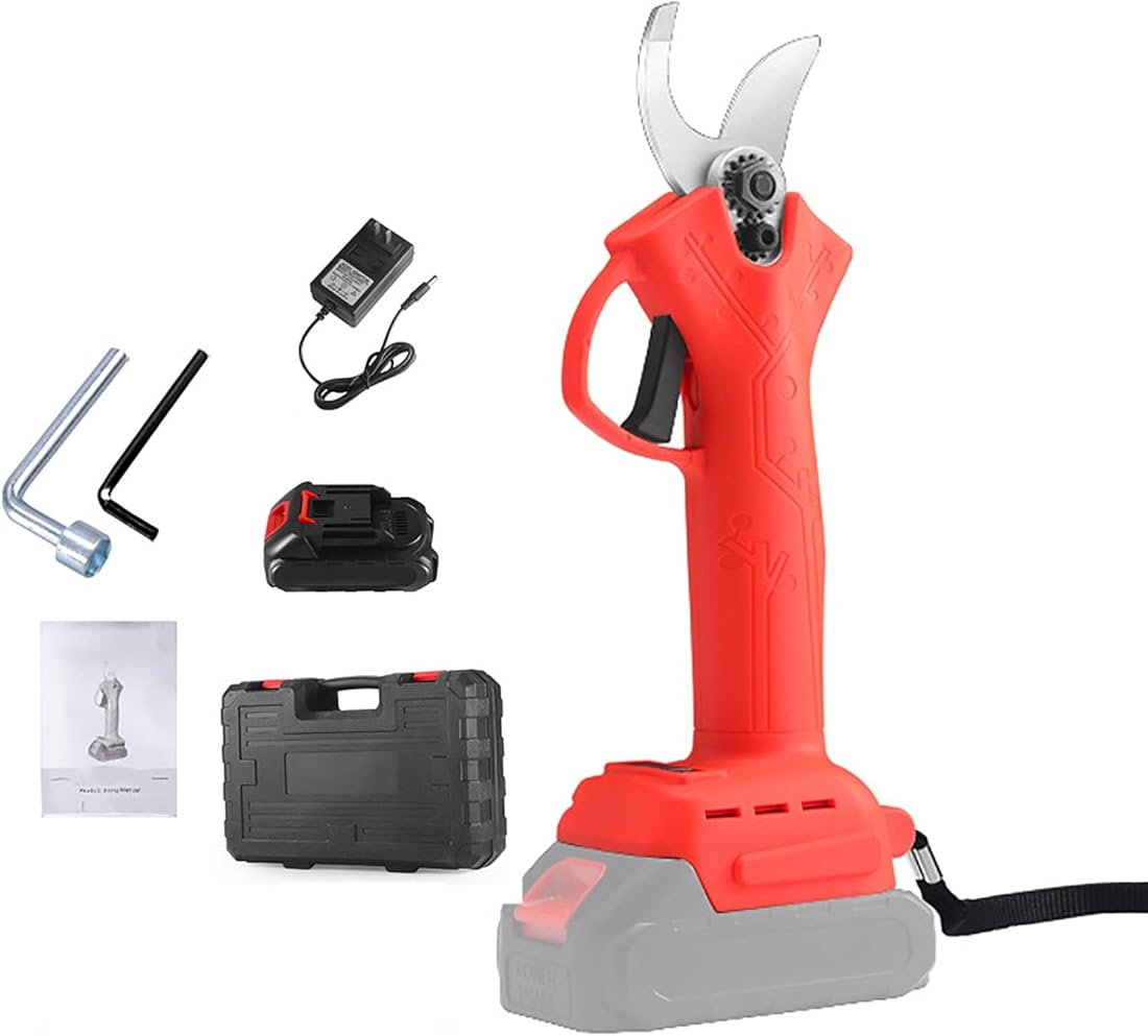 Pruning Shears Battery Powered, Electric Pruner Scissors Nibblers Branch Shears Cordless with Brushless Motor Rechargeable Lithium, 30mm [1.18inch] Cutting diammeter