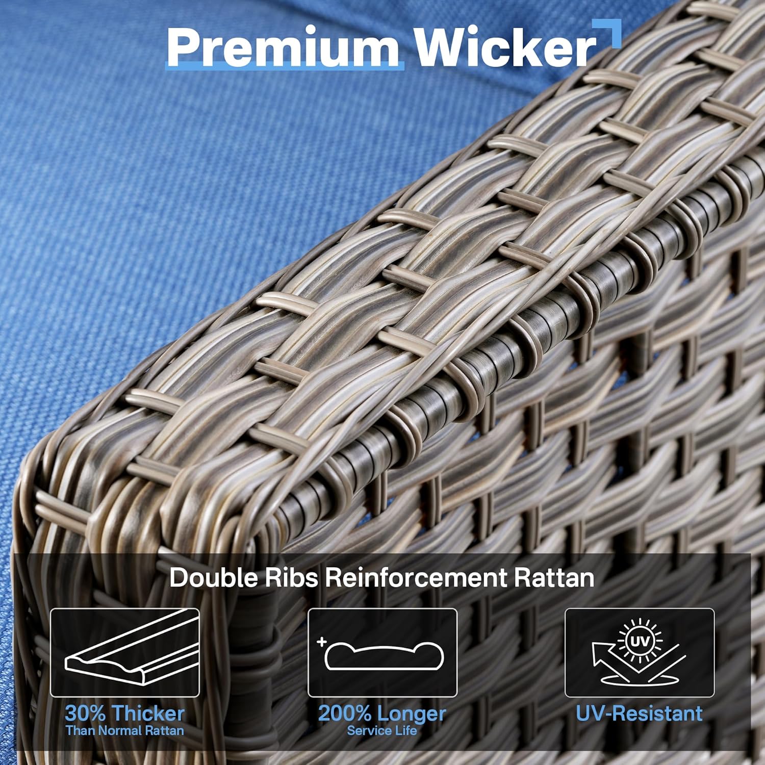 Outdoor 9 Pieces Coversation Set with 54