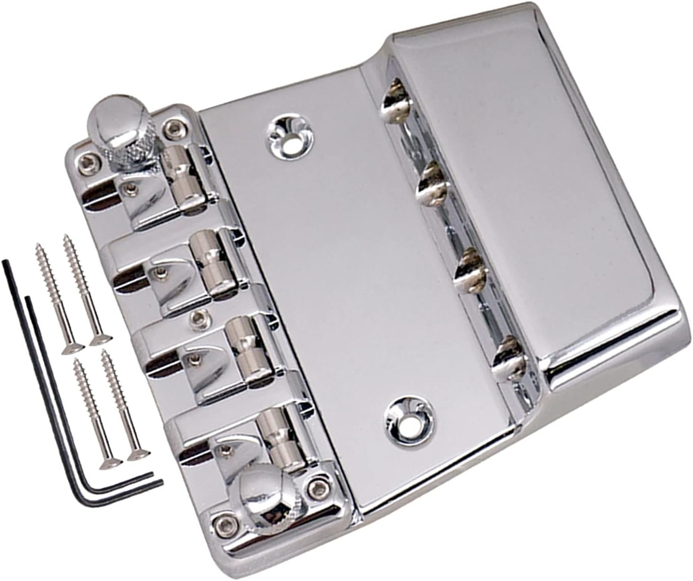 Fixed Hardtail Hard Tail Bridge for 4 String Top Load Guitar Bass Parts Guitar Parts Bridge