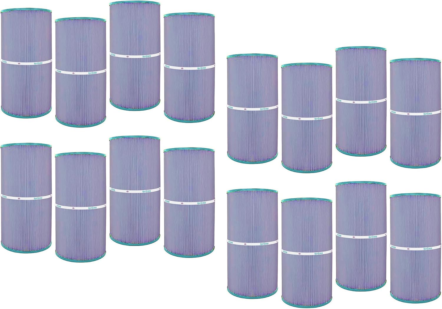 Hurricane Filters 16 Pack HF7469-04P Platinum Purple Pool Filter Cartridge - Replacement for PCC60, Unicel C-7469, Filbur FC-1975, Pentair Clean & Clear 240, Hayward SwimClear C2025