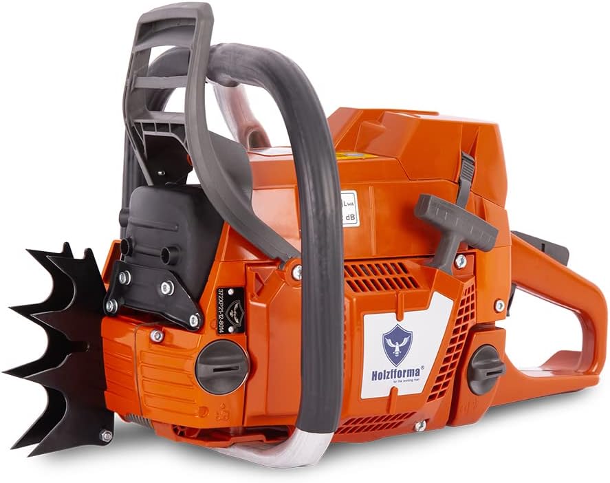 Joncutter 71cc Holzfforma G372 Gasoline Chain Saw Power Head 50mm Bore With Luxary Handle Bar and Big Bumper Spike Compatible with NH872 Chainsaw